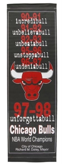 1997-98 Chicago Bulls Championship Street Banner